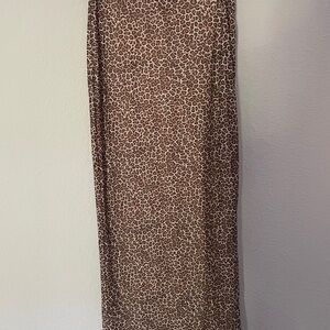 Love Fire Leopard Maxi Pencil Skirt